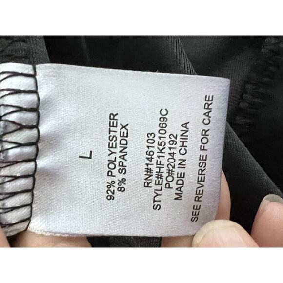 Velour Black Mini Dress Sz L Spaghetti Straps Stretch Shimmer Goth Party New - Picture 9 of 9